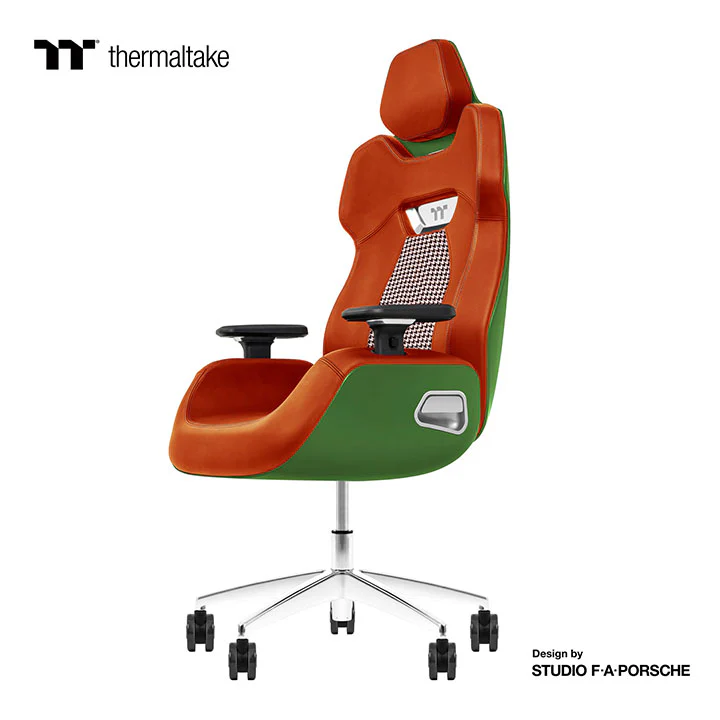 ARGENT E700 Real Leather Gaming Chair (Racing Green Houndstooth Fabric) Design by Studio F. A. Porsche - Image 2