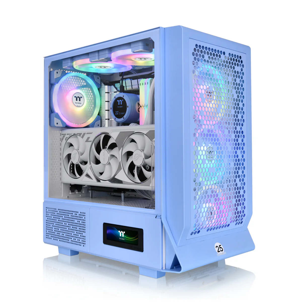 Ceres 330 TG ARGB Hydrangea Blue Mid Tower Chassis - Image 2