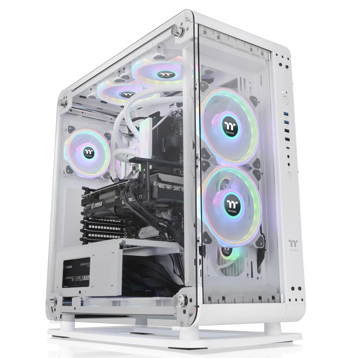 Core P6 Tempered Glass Snow Mid Tower Chassis - Image 2