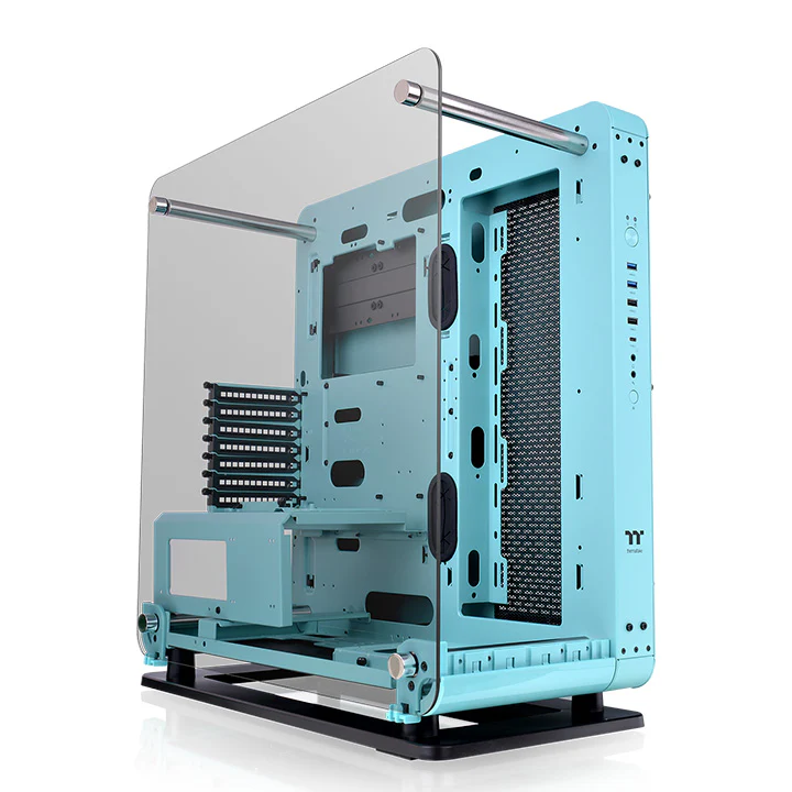 Core P6 Tempered Glass Turquoise Mid Tower Chassis - Image 3