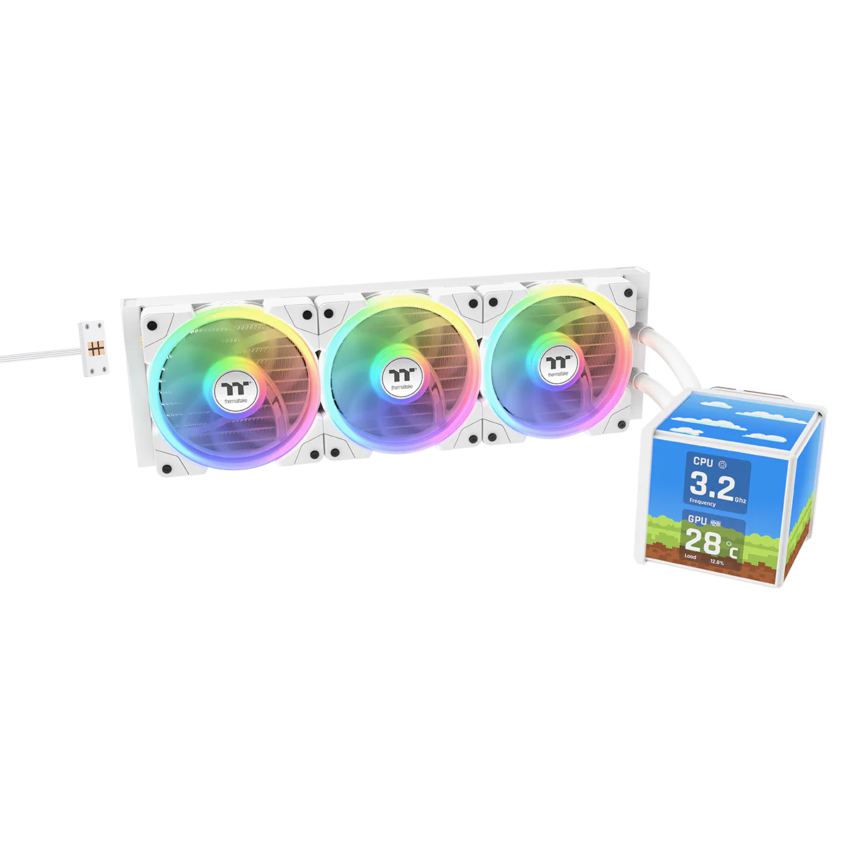 MINECUBE 360 Ultra ARGB Sync AIO Liquid Cooler - Snow Edition - Image 2