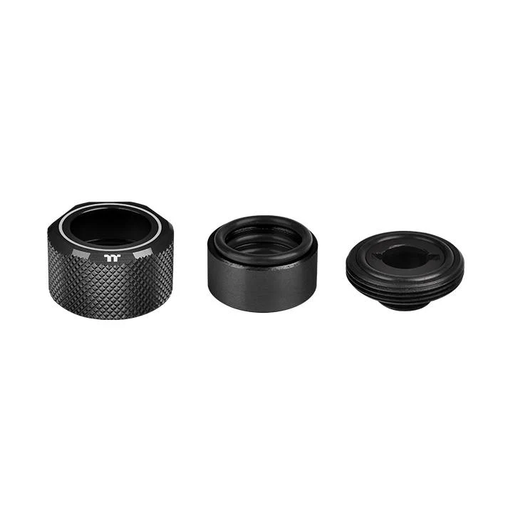 Pacific C-PRO G1/4 PETG Tube 16mm OD Compression – Black (6-Pack Fittings) - Image 3