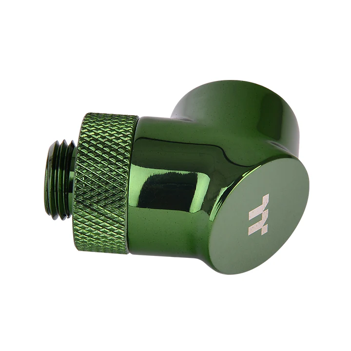 Pacific G1/4 90 Degree Adapter – Green (2-Pack Fittings) - Image 2