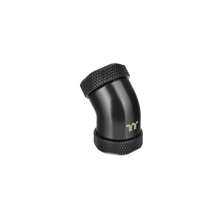 Pacific G1/4 PETG Tube 45-Degree dual compression 12mm OD – Black