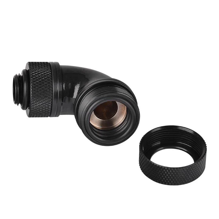 Pacific G14 PETG Tube 90-Degree Compression 16mm OD – Black - Image 2