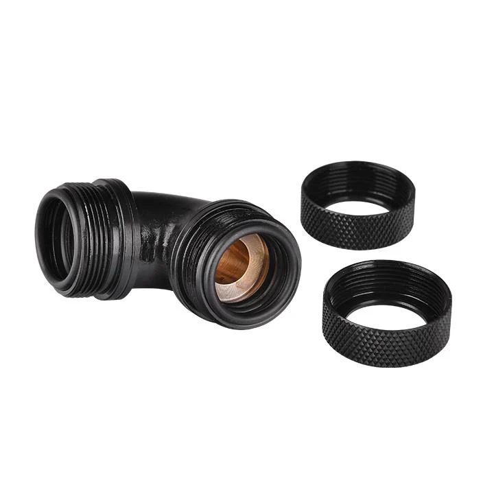 Pacific PETG Tube 90-Degree Dual Compression 16mm OD - Black - Image 2