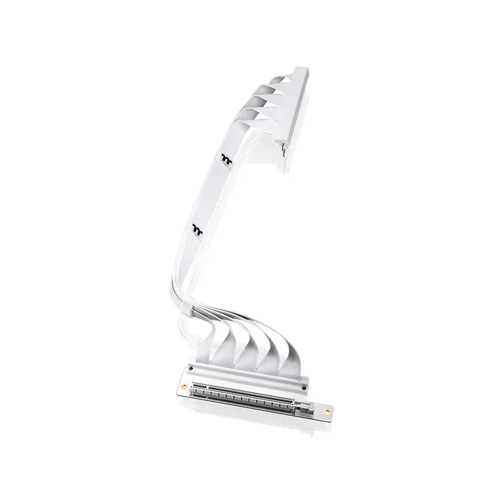 PCI-E 4.0 Dual 90 Degree Riser Cable 400mm Snow