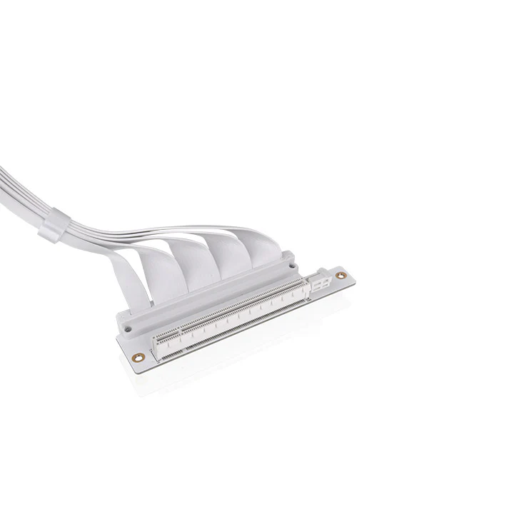 PCI-E 4.0 Dual 90 Degree Riser Cable 400mm Snow - Image 2