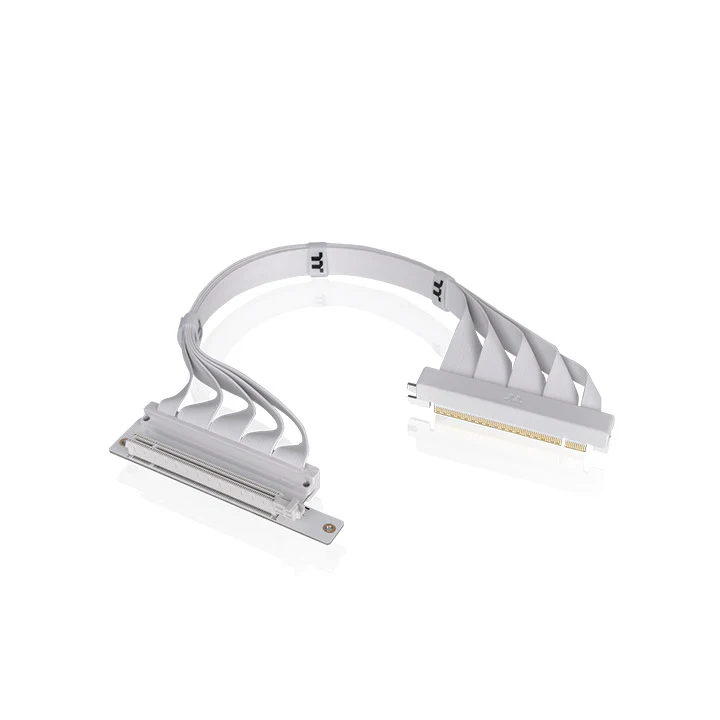 PCI-E 4.0 Dual 90 Degree Riser Cable 400mm Snow - Image 4