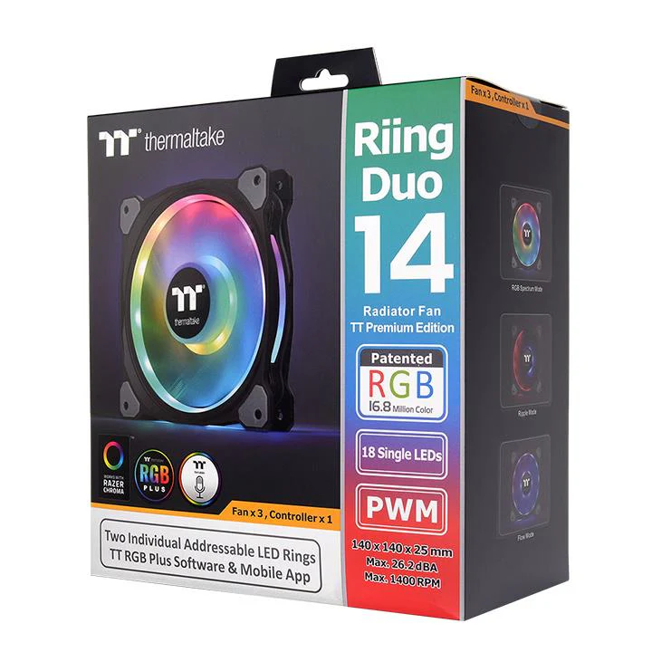 Riing Duo 14 RGB Radiator Fan TT Premium Edition (3-Fan Pack) - Image 8