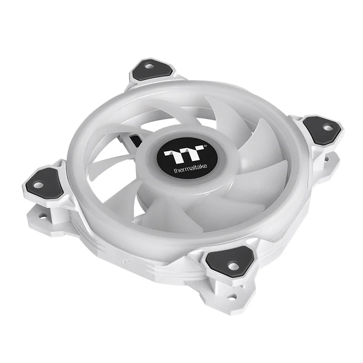 Riing Quad 14 RGB Radiator Fan TT Premium Edition 3 Fan Pack - White (Controller included) - Image 2