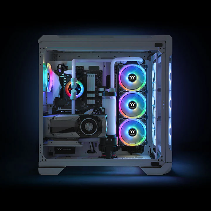 Riing Trio 12 RGB Radiator Fan White  TT Premium Edition (3-Fan Pack) - Image 5