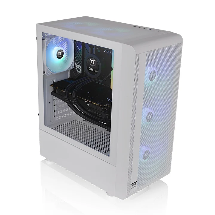 S200 TG ARGB Snow Mid Tower Chassis - Image 6