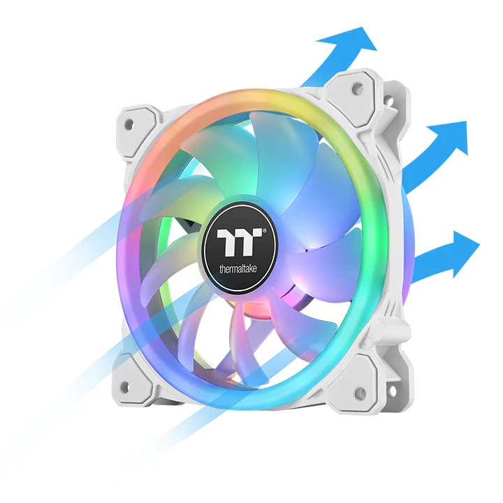 SWAFAN 12 RGB Radiator Fan TT Premium Edition White (3-Fan Pack) - Image 2