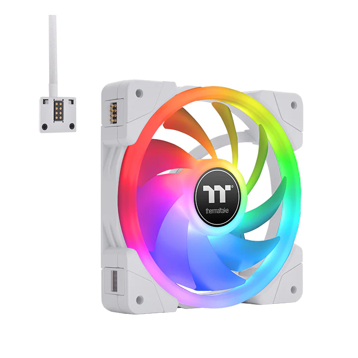 SWAFAN EX12 RGB PC Cooling Fan White TT Premium Edition (3-Fan Pack) - Image 2