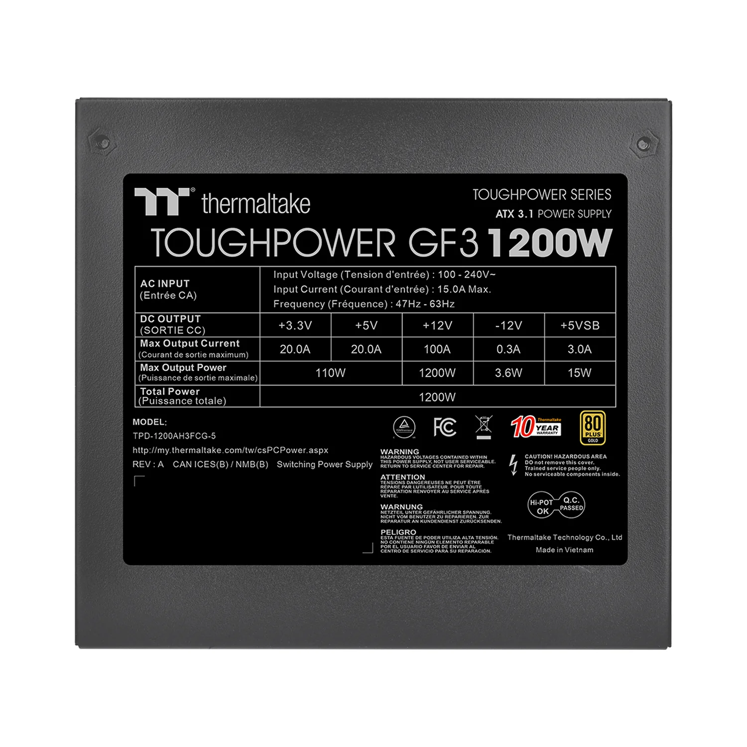 Toughpower GF3 1200W Gold (2026 Version) - Image 6