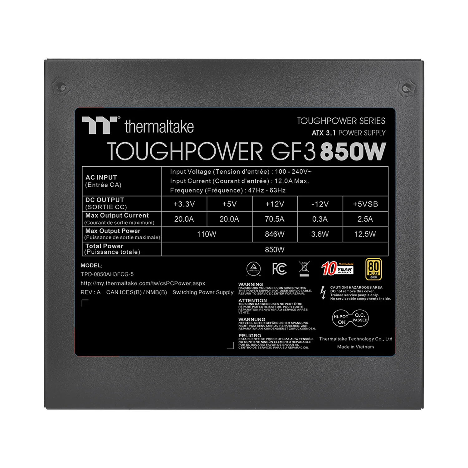 Toughpower GF3 850W Gold (2026 Version) - Image 6