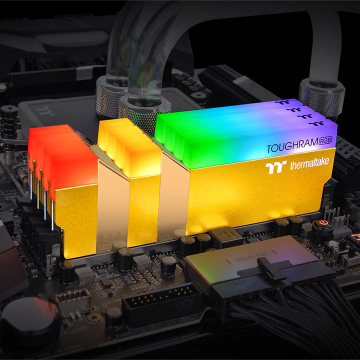 TOUGHRAM RGB Memory DDR4 3600MHz 16GB (8GB x2)-Metallic Gold - Image 6