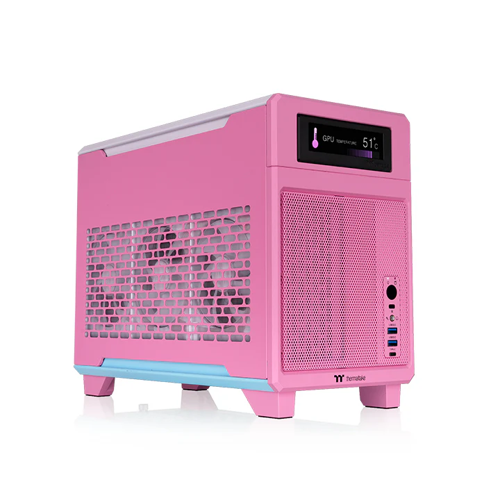 TR100 Bubble Pink Mini Tower Chassis - Image 2