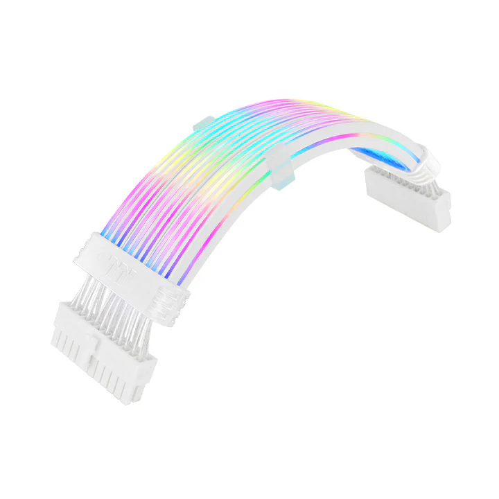 Tt Mod 24 pin ARGB Snow Cable, Illuminated Extension Cable - Image 2