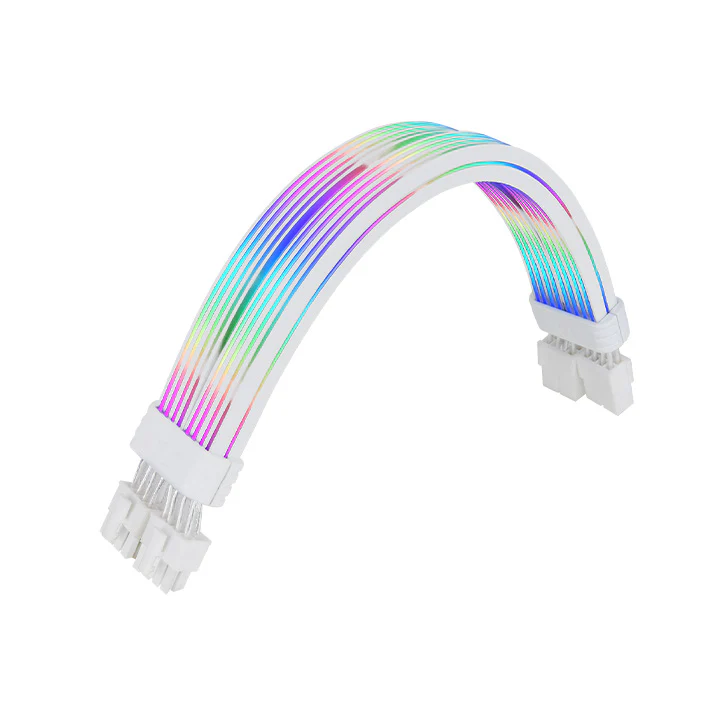Tt Mod 8 pin ARGB Snow Cable, Illuminated Extension Cable - Image 2
