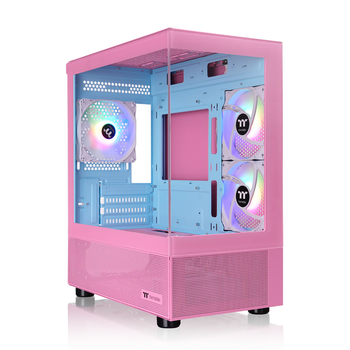 View 170 TG ARGB Bubble Pink Micro Chassis