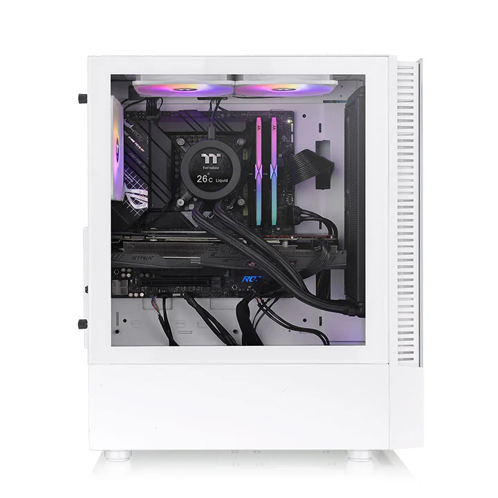 View 200 TG ARGB Snow Mid Tower Chassis - Image 4