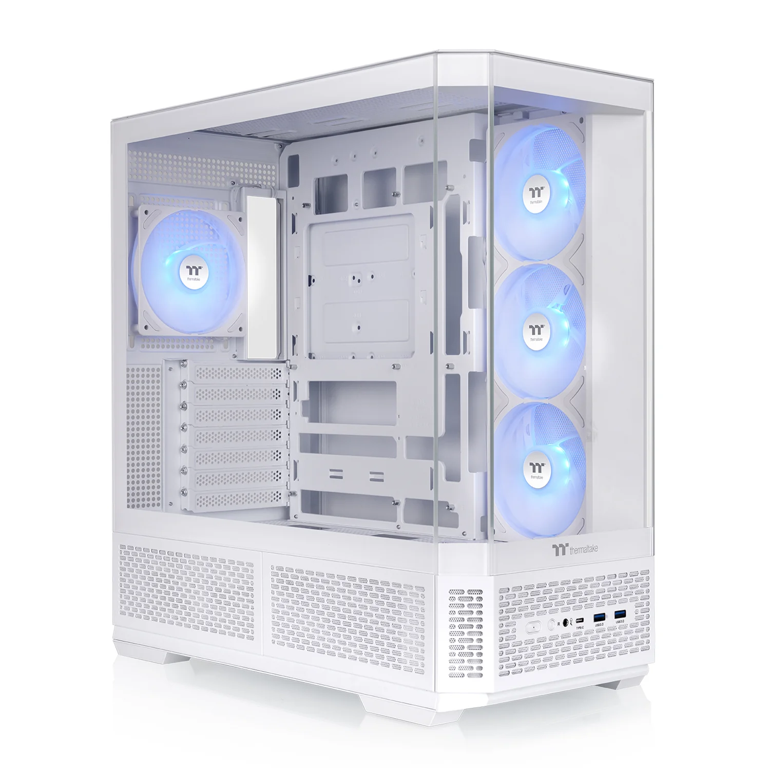 View 370 TG ARGB Snow Mid Tower Chassis