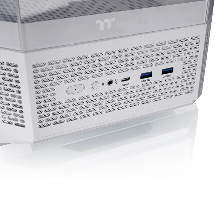 View 370 TG ARGB Snow Mid Tower Chassis - Image 7