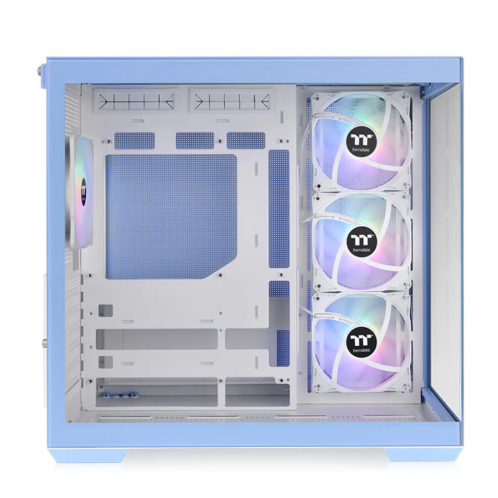 View 380 TG ARGB Hydrangea Blue Mid Tower Chassis - Image 4