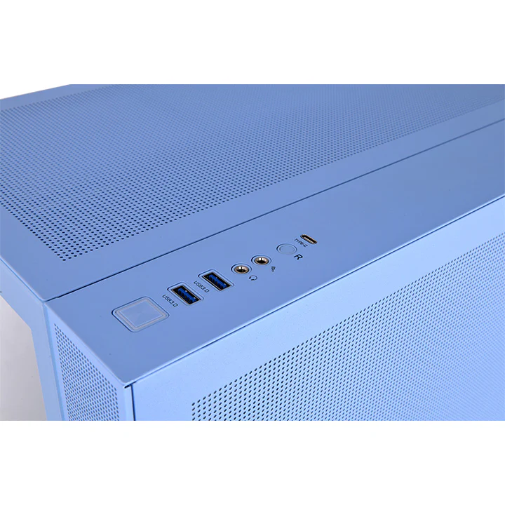 View 380 TG ARGB Hydrangea Blue Mid Tower Chassis - Image 7