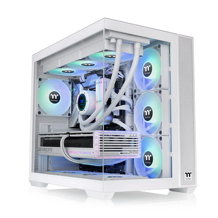 View 380 TG ARGB Snow Mid Tower Chassis - Image 2