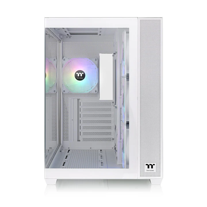 View 380 TG ARGB Snow Mid Tower Chassis - Image 3