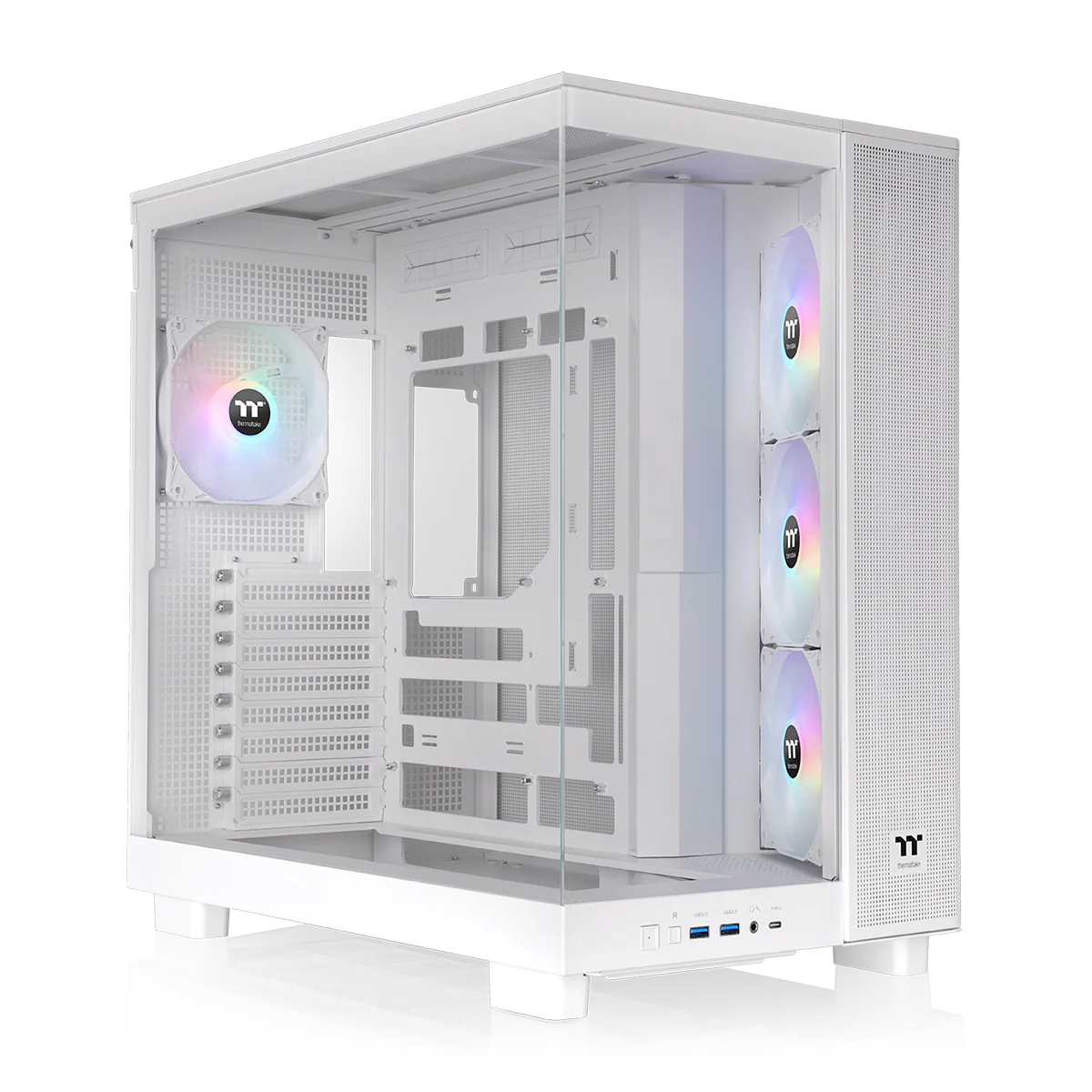 View 380 XL TG ARGB Snow Mid Tower Chassis