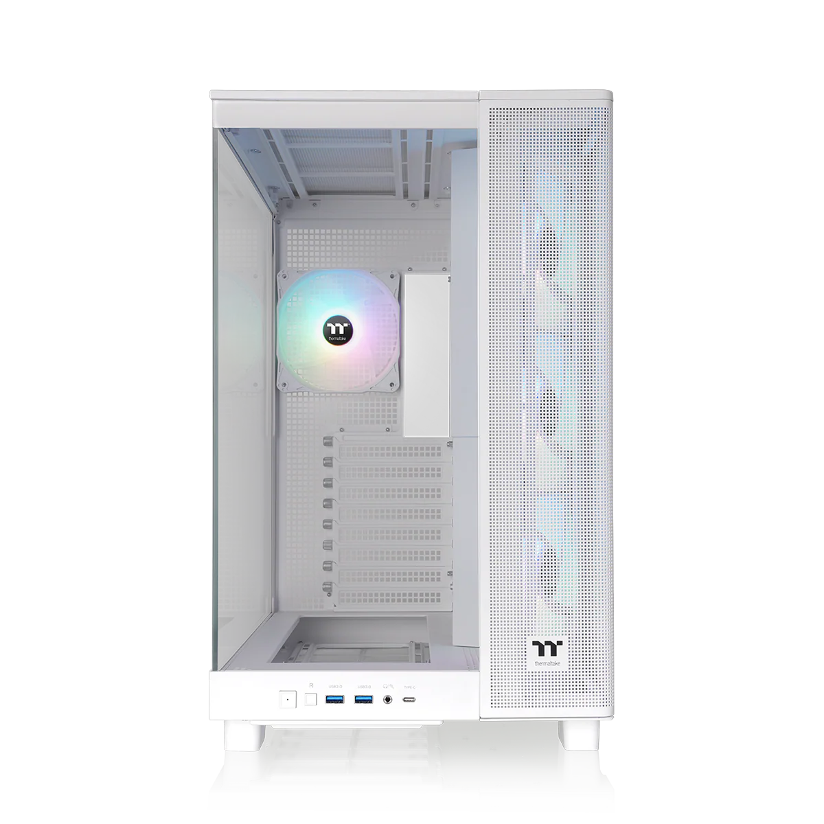 View 380 XL TG ARGB Snow Mid Tower Chassis - Image 4