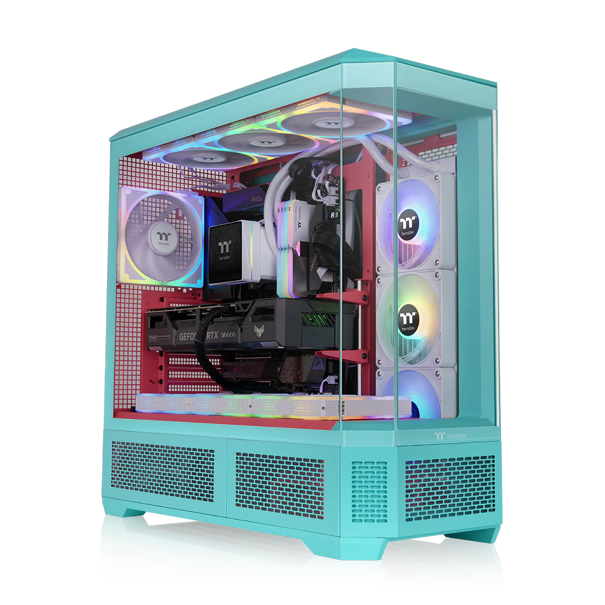 View 600 TG Mint Strawberry Full Tower Chassis - Image 2