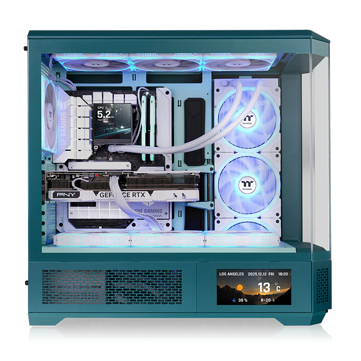 View 600 TG Transformative Teal Full Tower Chassis - Image 3